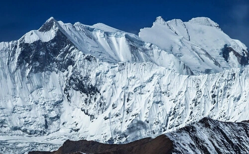Snow-capped mountains seen during the Annapurna Trek