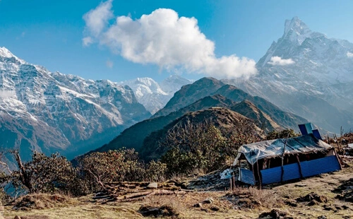 Stunning scenery during the short Annapurna Trek to Mardi Himal (5,587m).