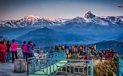 Sarangkot (1,600 m), one of the best viewpoints in Pokhara