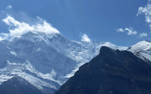 Manaslu Himalayas as seen during the trek