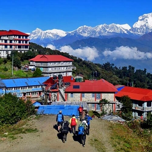 Through the village of Ghorepani to complete the short trek to Annapurna Base Camp